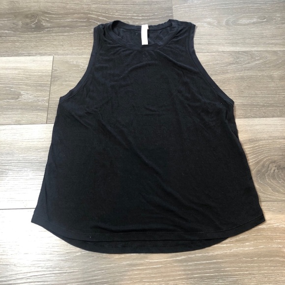 Lululemon Black Sheer Athletic Tank Top Womens Size 8 - Picture 2 of 10